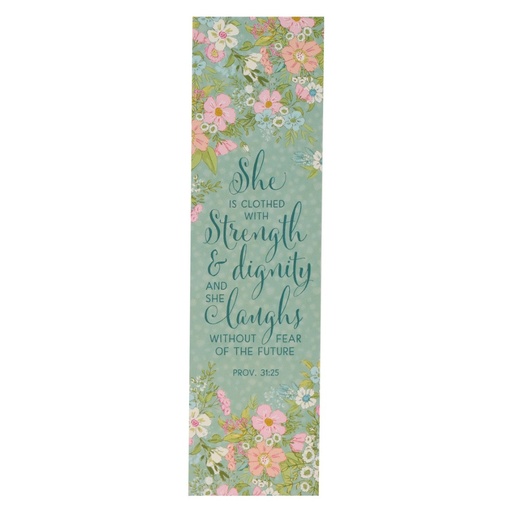 [BMP130] BMK Strength and Dignity Teal Floral (10 Pack)