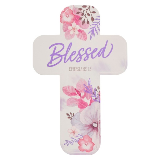 [BMC160SINGLE] BMK Cross Blessed Purple Floral Single
