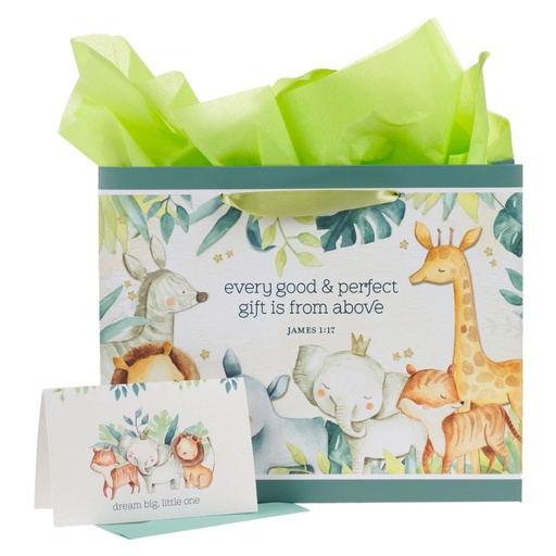 [GBA388] Gift Bag Good & Perfect Gift Animals Large w/Card