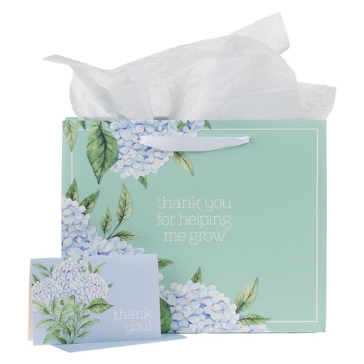 [GBA374] Gift Bag Thank You Helping Me Grow Large w/Card