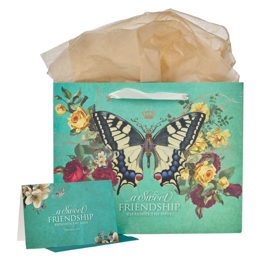 [GBA364] Gift Bag Sweet Friendship Butterfly Large w/Card