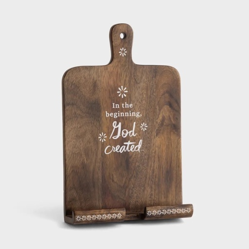 [U1061] Cookbook Stand God Created Wood