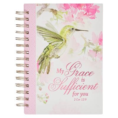 [JLW188] Journal Wirebound My Grace 2 Cor. 12:9 Pink