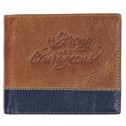 [WT205] Wallet Leather Be Strong & Couragous Two Tone