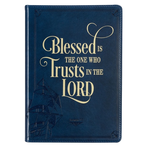 [JL670] Journal Classic Blessed Is The One Blue Faux Leather (OP)