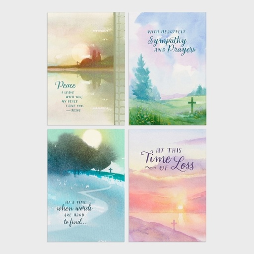 [U1204] GC: Boxed Sympathy Watercolour Crosses