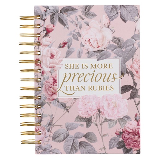 [JLW166] Journal More Precious Than Rubies Pink Wirebound