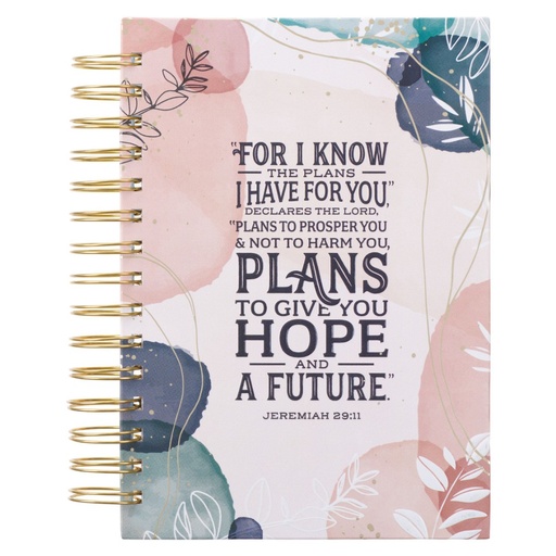 [JLW168] Journal Hope and Future Muted Watercolour Wirebound