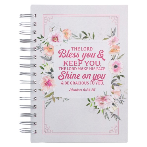[JLW173] Journal Bless You & Keep You Pink Wirebound