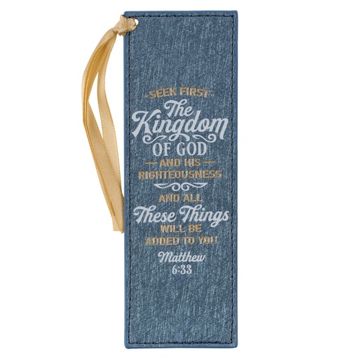 [BMF153] Pagemarker Kingdom of God Blue Faux Leather