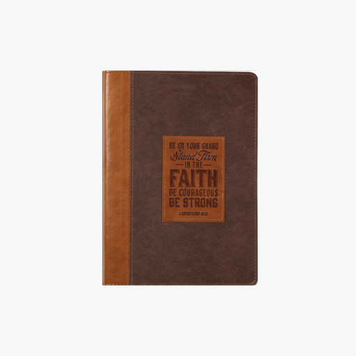 [JL669] Journal Classic Stand Firm Brown Faux Leather