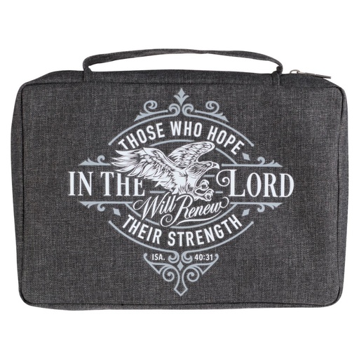 [BBL734] Bible Case Large Those Who Hope Grey Canvas