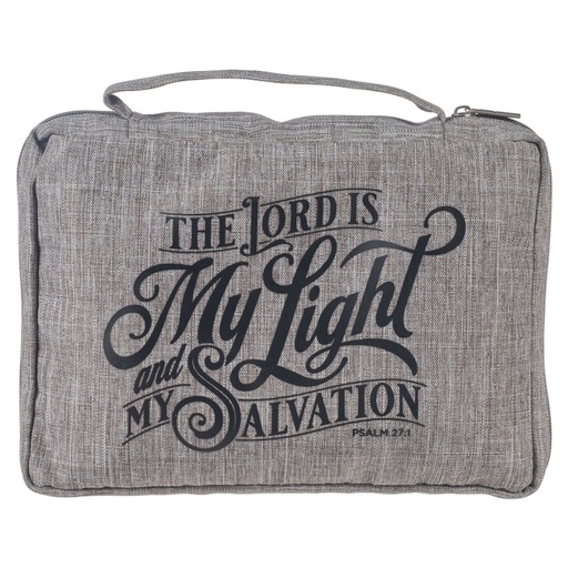 [BBL733] Bible Case Large Lord Is My Light Grey Canvas
