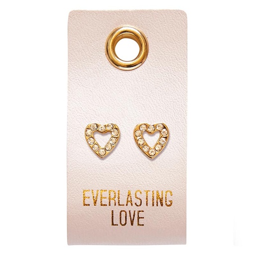 [J5749F] Stud Earrings Heart Everlasting Love