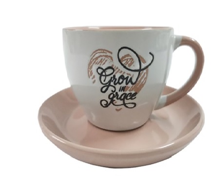 [GEMG5953-OM] Mug With Plate Set Grow In Grace