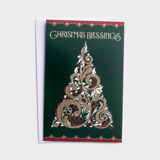 [U2396] GC: Christmas Boxed Christmas Blessings (Dark Blue)