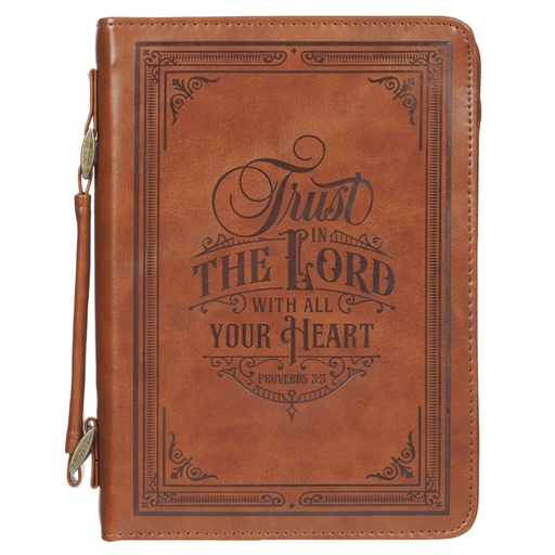 [BBXL809] Bible Case XL Trust The Lord Brown