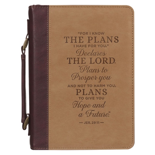 [BBL808] Bible Cover L The Plans Brown Tu/Tone