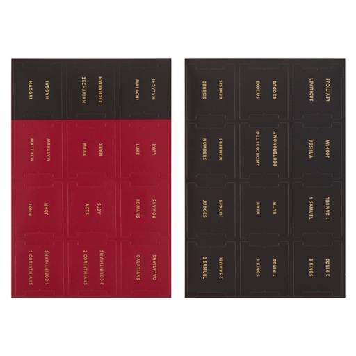 [ITAB026] Bible Indexing Tab Black & Red Old & New Test
