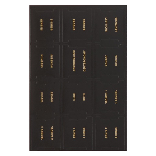[ITAB027] Bible Indexing Tab Black & Gold Peel & Stick