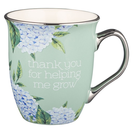 [MUG985] Mug Thank You For Helping Me Grow Hydrangea