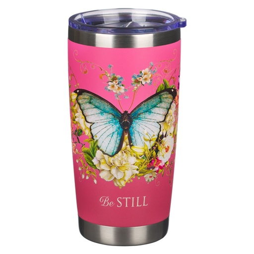 [SMUG251] Travel Mug Be Still Butterfly Pink SS