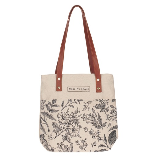 [TOT179] Canvas Tote Bag Amazing Grace Brown