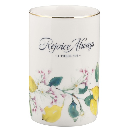 [HK010] Table Vase Rejoice Always Lemons