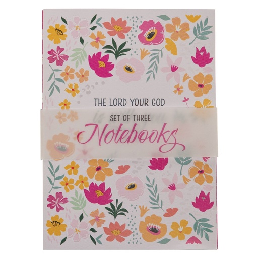 [NBS077] Notebook Large Set  3  Lord Your God Floral