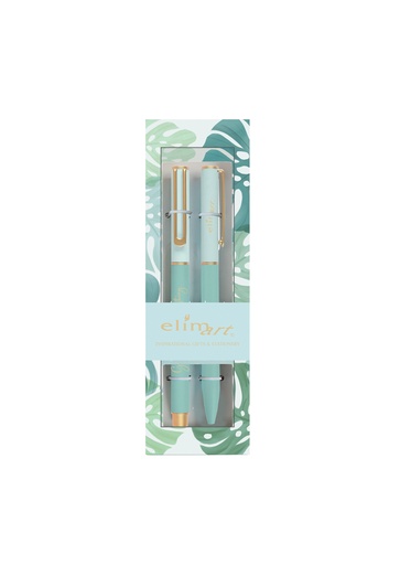 [GEBP5755-OM] Gift Pen Set Give Thanks Turquoise w/Case