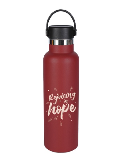[GEWB5473-OM] Thermos Bottle Rejoicing In Hope Red SS