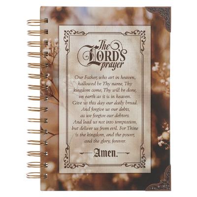 [JLW153] Journal Lord's Prayer Brown Wirebound