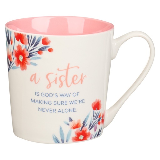 [MUG942] Mug A Sister Is God's Way Pink Floral