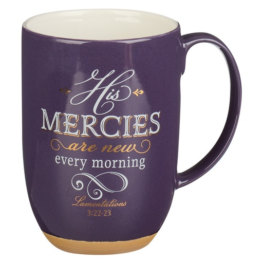 [MUG949] Mug His Mercies Are New Purple Clay Base