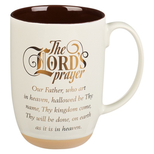 [MUG951] Mug Lord's Prayer Brown/White