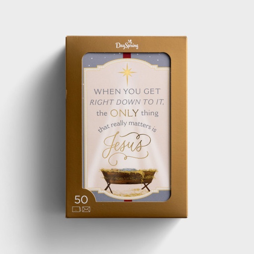[J9693] GC: Christmas Boxed Only Jesus 50-Count (Bulk)
