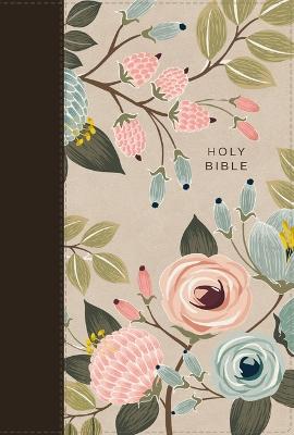 [9780310465034] NIV Thinline Bible Large Print Zippered Floral I/L