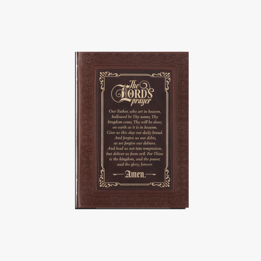 [JL679] Journal Lord's Prayer Brown Faux Leather