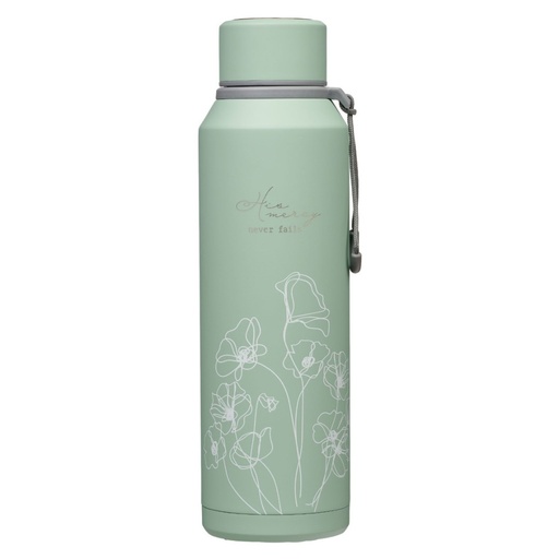 [FLS081] Water Bottle His Mercy Never Fails Teal