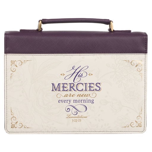 [BBL768] Bible Case Large His Mercies Are New Purple