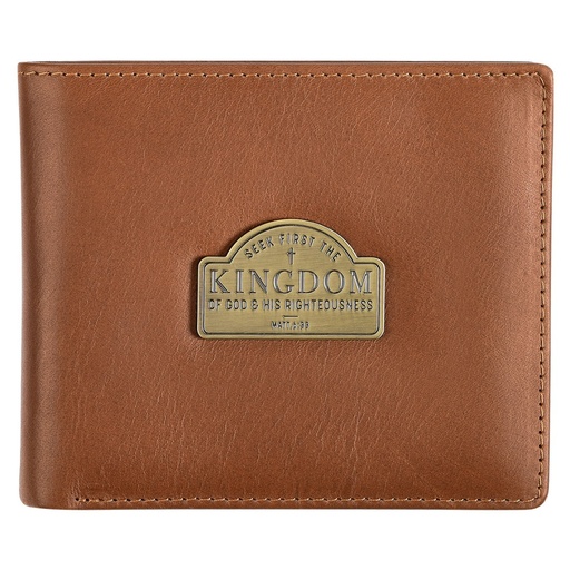 [WT157] Wallet Seek First The Kingdom Saddle Tan