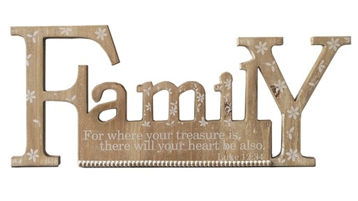 [XCM234124] Wood Decor Family Luke 12:34