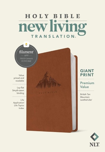 [9781496482631] NLT Bible Giant Print Premium Value Filament Tan