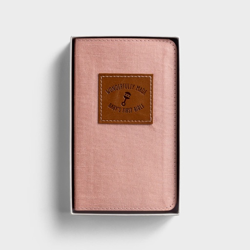 [J9129] KJV Wonderfully Made Pink Babys First Bible NT & Ps