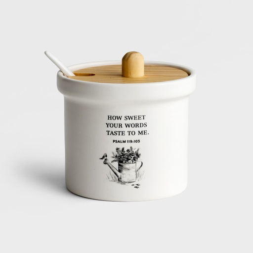 [J8353] Condiment Jar How Sweet Your Words
