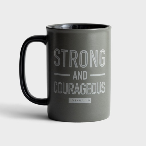 [J4586] Mug Strong and Courageous Designed Greatness