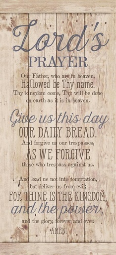 [8809] Plaque Lord's Prayer Wood Boards