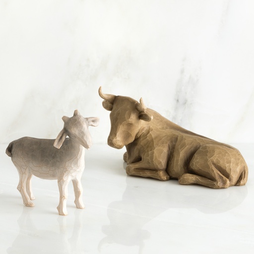 [26180] Nativity Ox and Goat Willow Tree