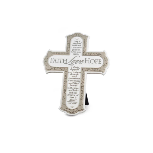 [11880L] Cross Resin Faith Hope Love