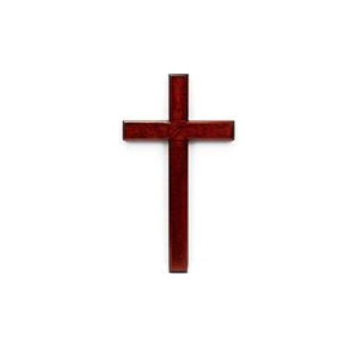 [C10] Cross Mahogany 10cm Wall Hanging